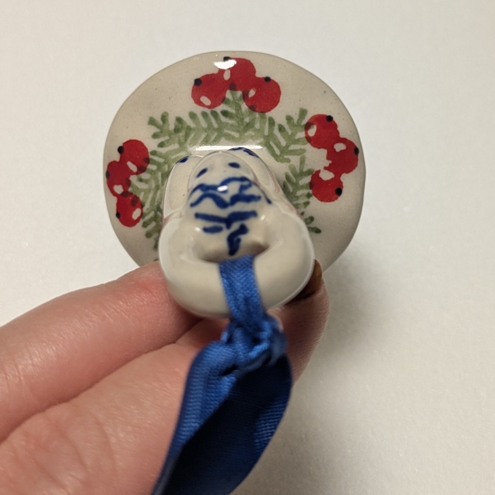 Polish Pottery Ceramic Ballerina Pole Dancer Christmas tree ornament Boleslawiec - Picture 5 of 7